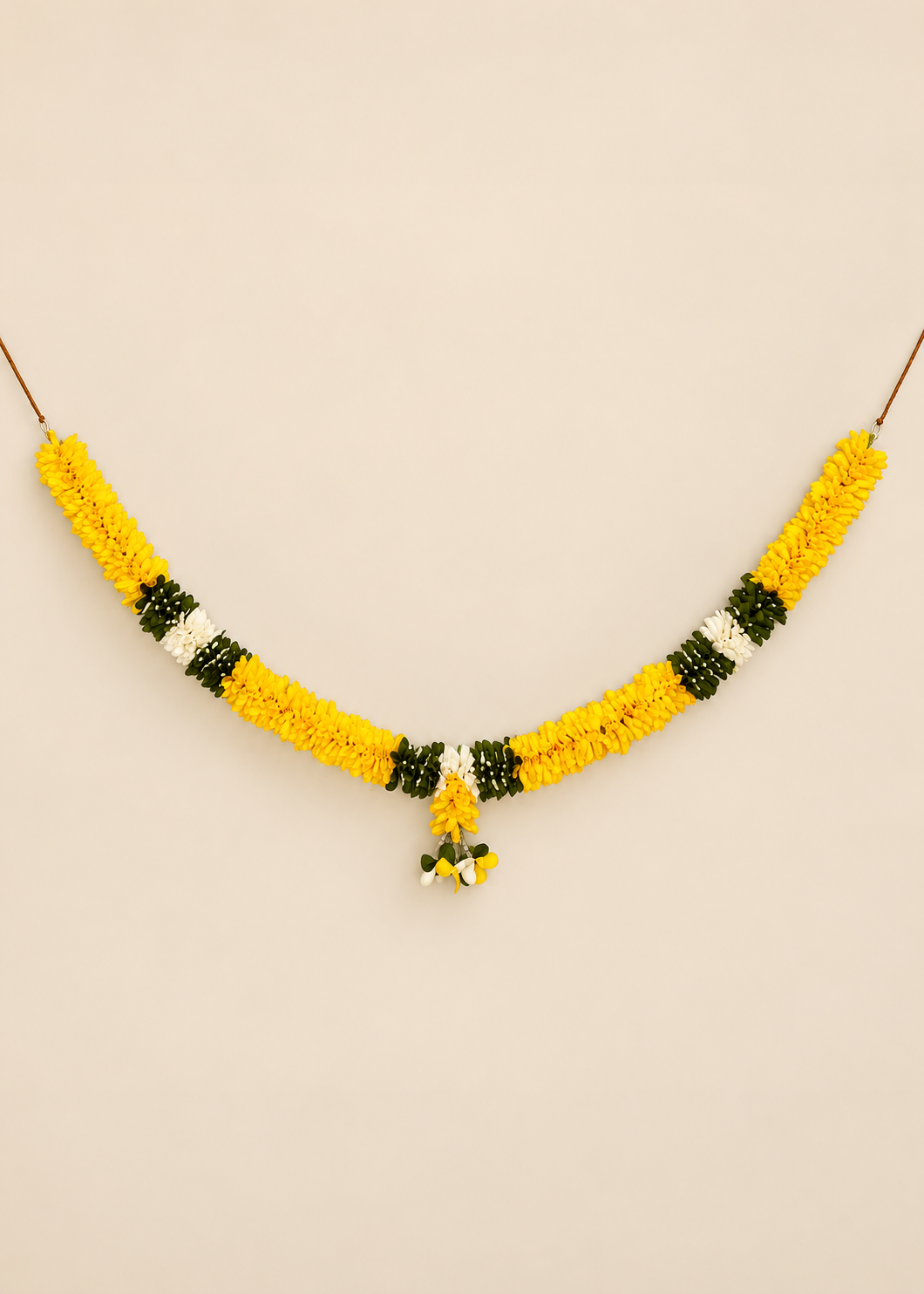 Festive Shubh Pushp Haar - Yellow