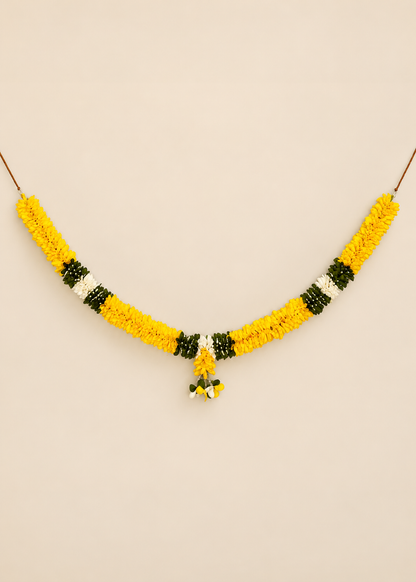 Festive Shubh Pushp Haar - Yellow