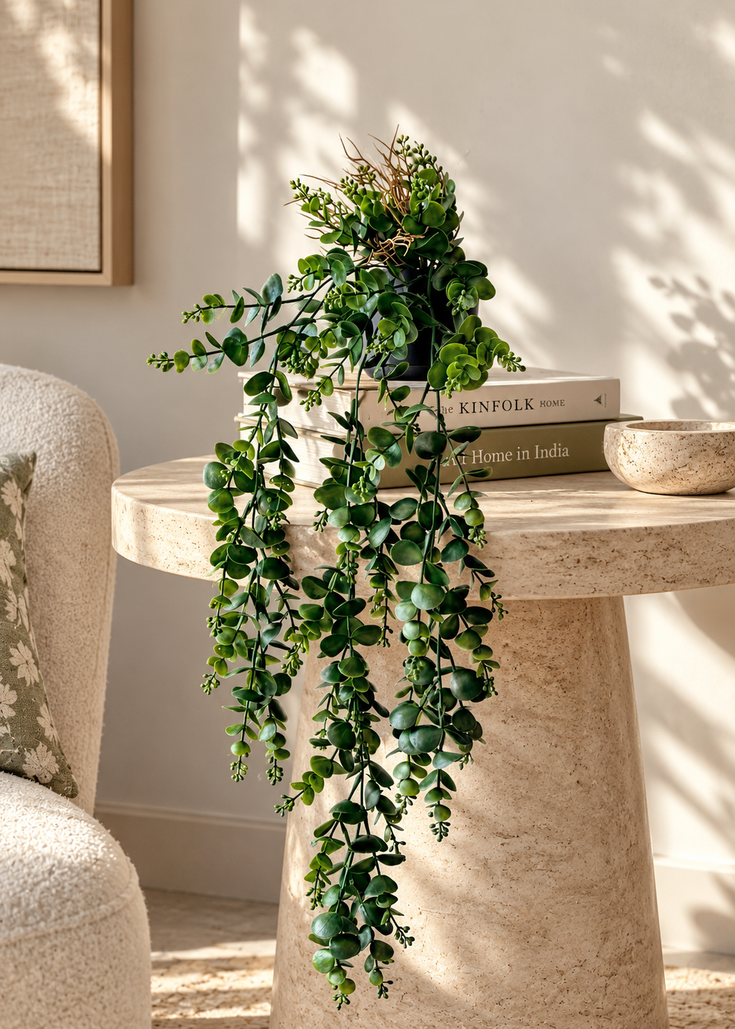 Artificial Cascading Eucalyptus Plant
