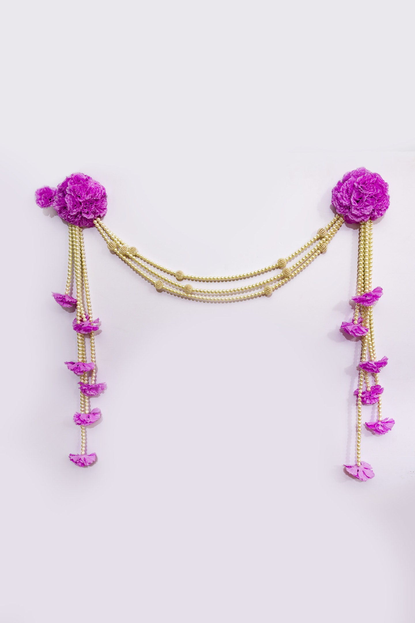 Carnation Pearls Toran - Lilac