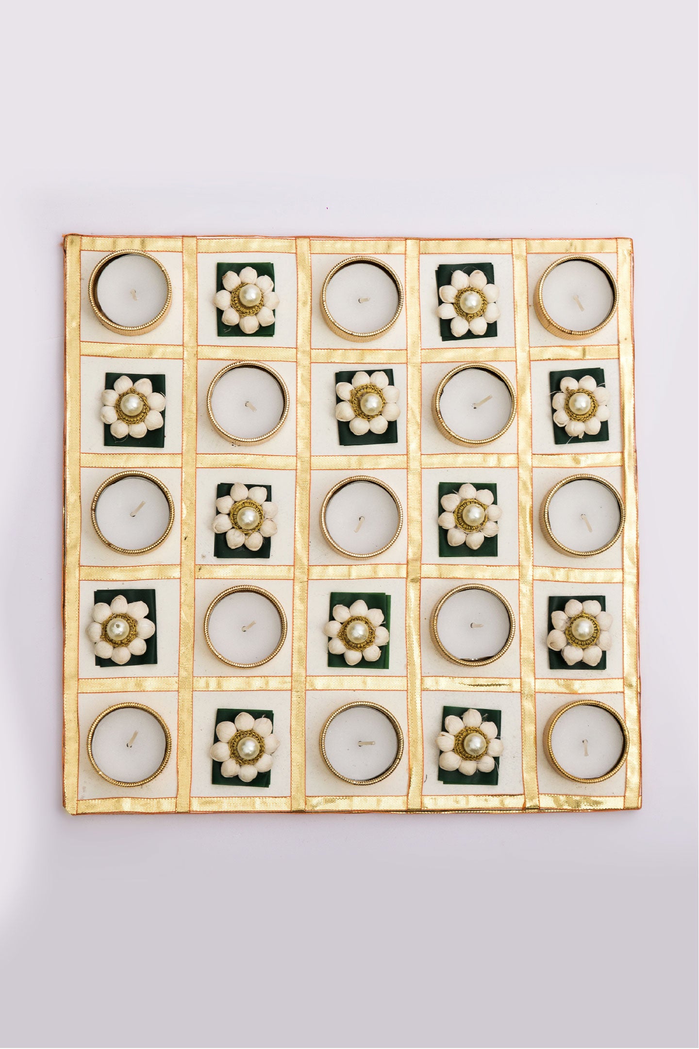 Jasmine Square Diyas - Large