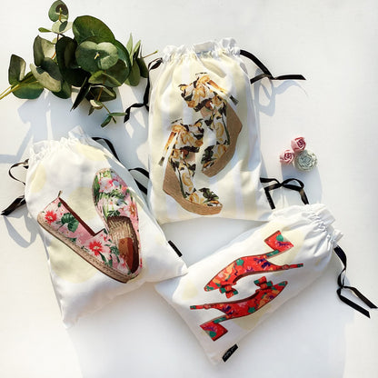 Womens Shoe Bag (Floral Splash) - Pack of 3