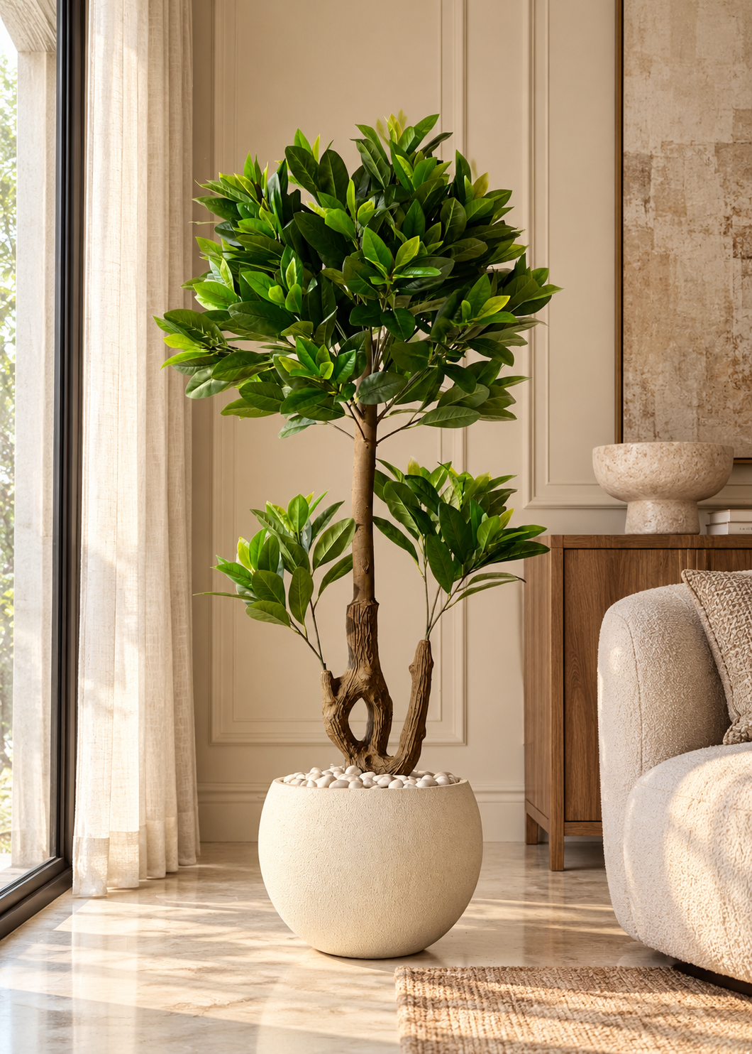 Artificial Crown Bay Laurel Plant  - 5 Feet