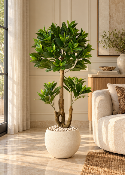 Artificial Crown Bay Laurel Plant  - 5 Feet