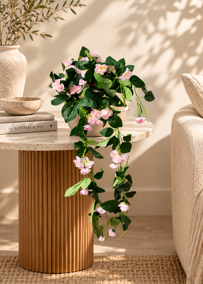 Artificial Trailing Rose Vine Plant - Light Pink