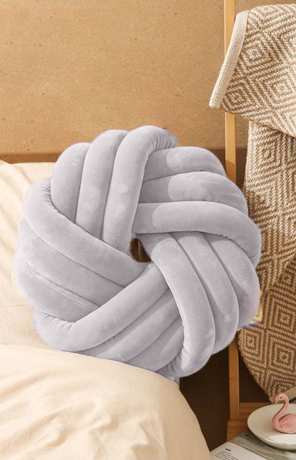 Pipa Knotted Pillow - Grey