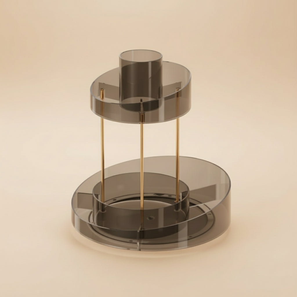 Two Tier Vanity Makeup Organiser - Grey