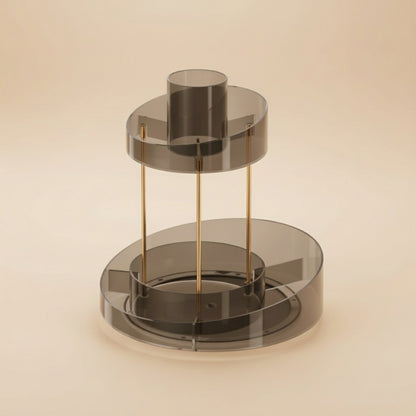 Two Tier Vanity Makeup Organiser - Grey