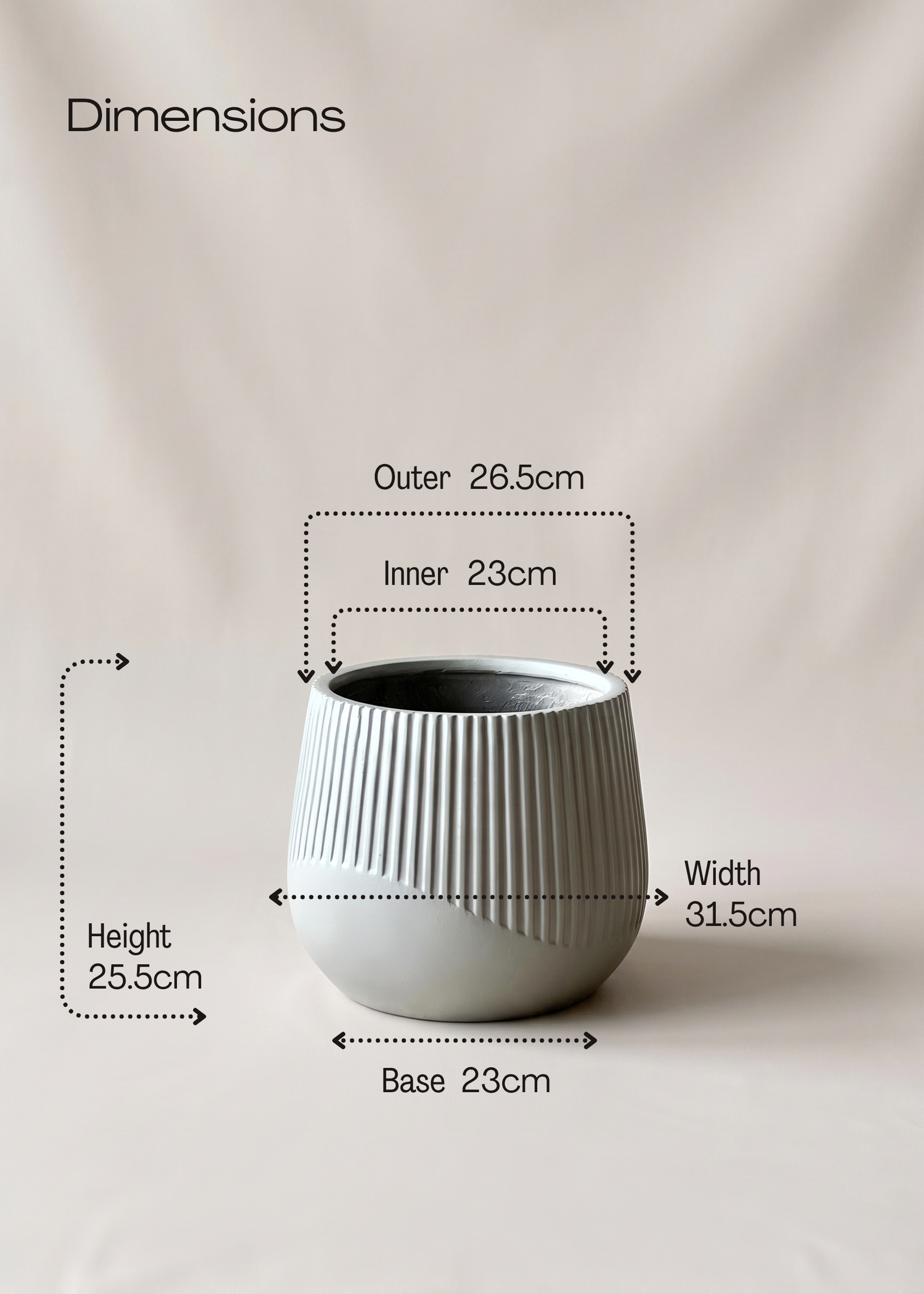 Cassan Planters - Light Grey