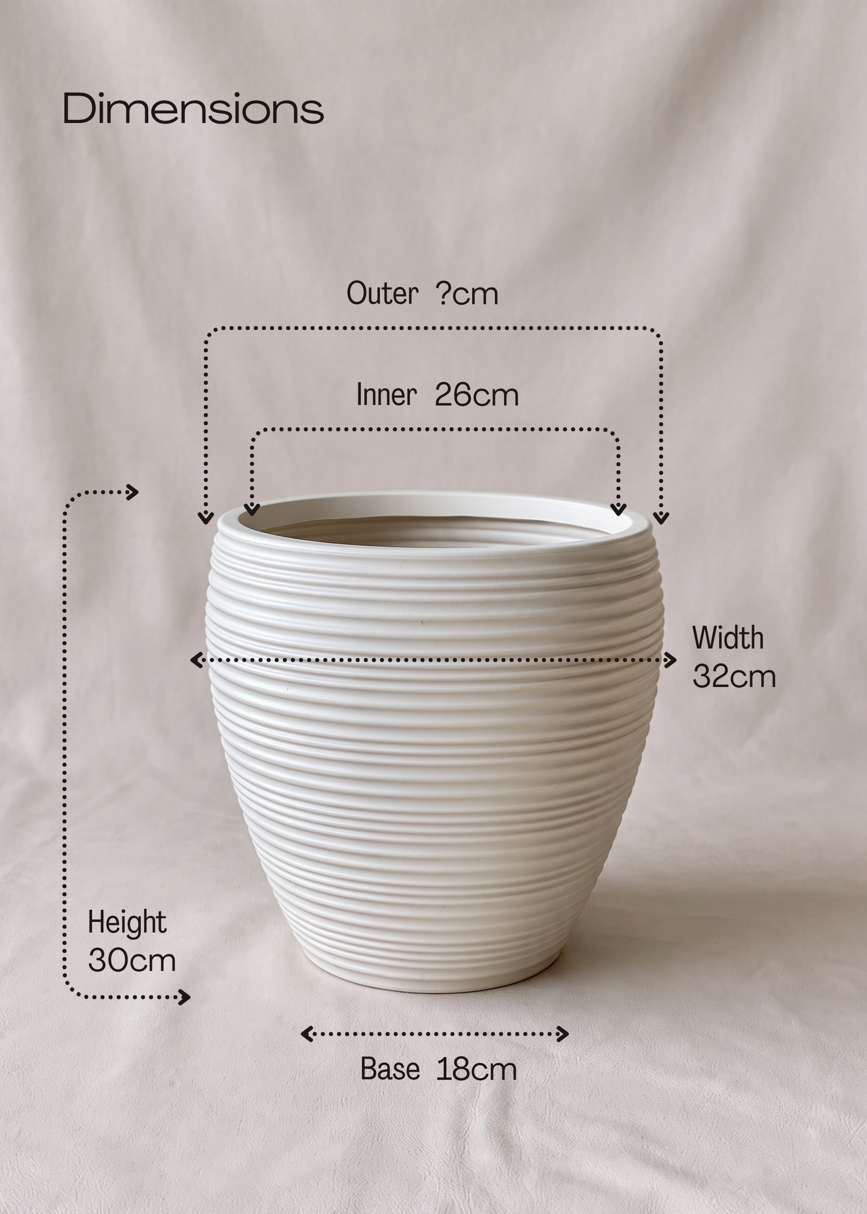 Concentric Planters - White