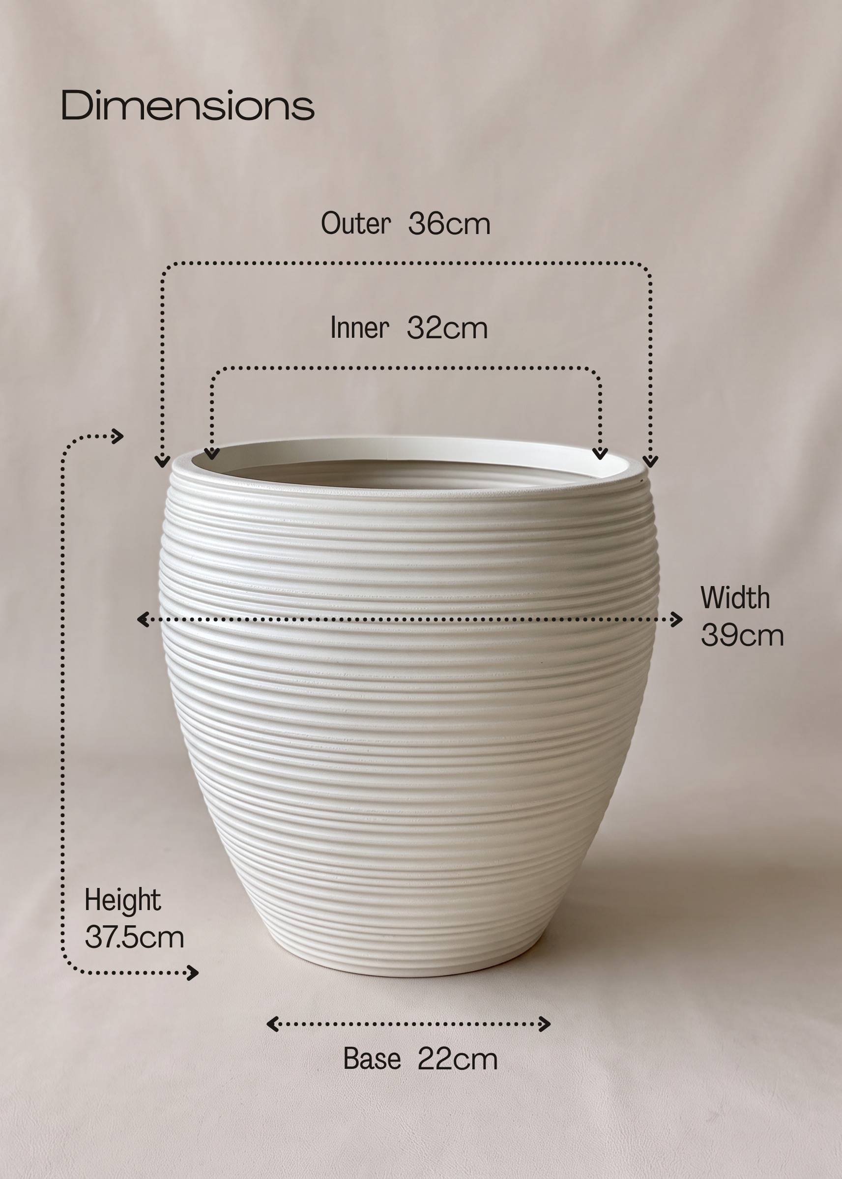 Concentric Planters - White