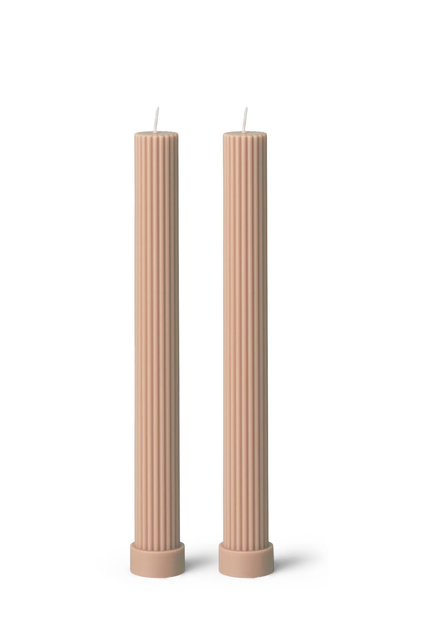 Greek Beige Pillar Candle - Set Of 2