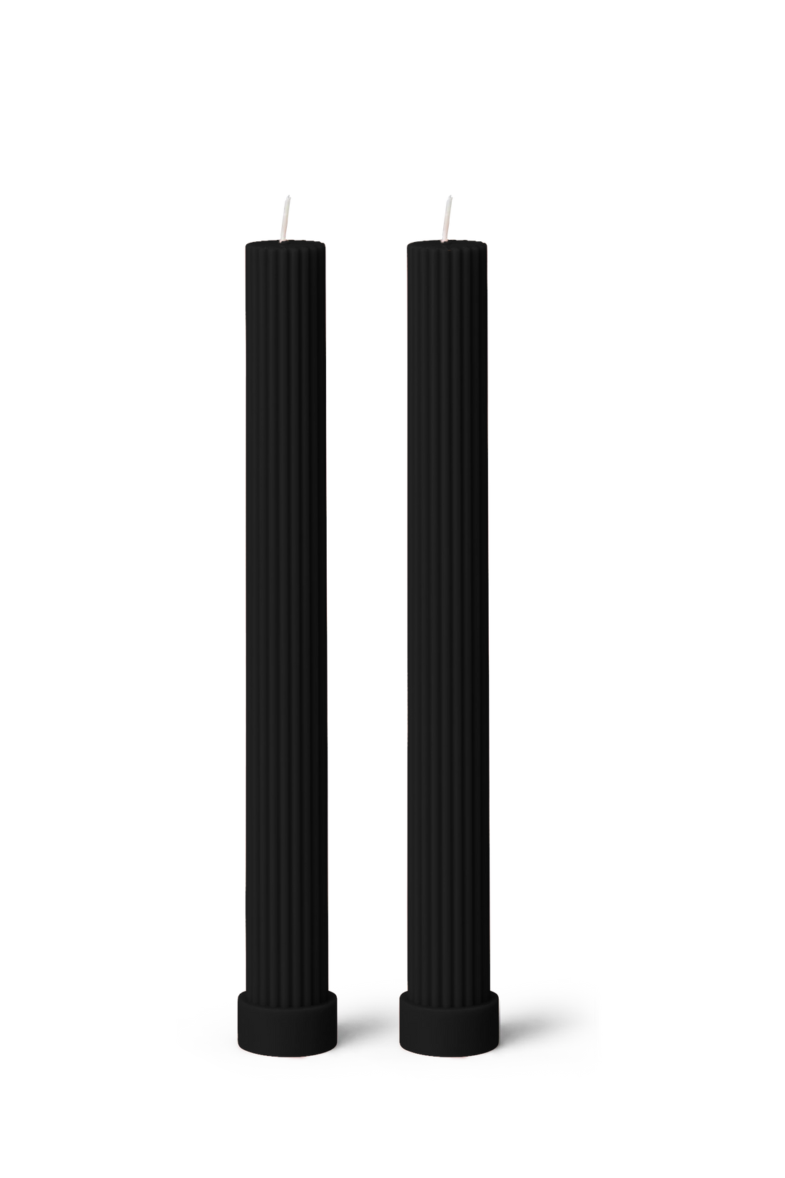 Greek Black Pillar Candle - Set Of 2