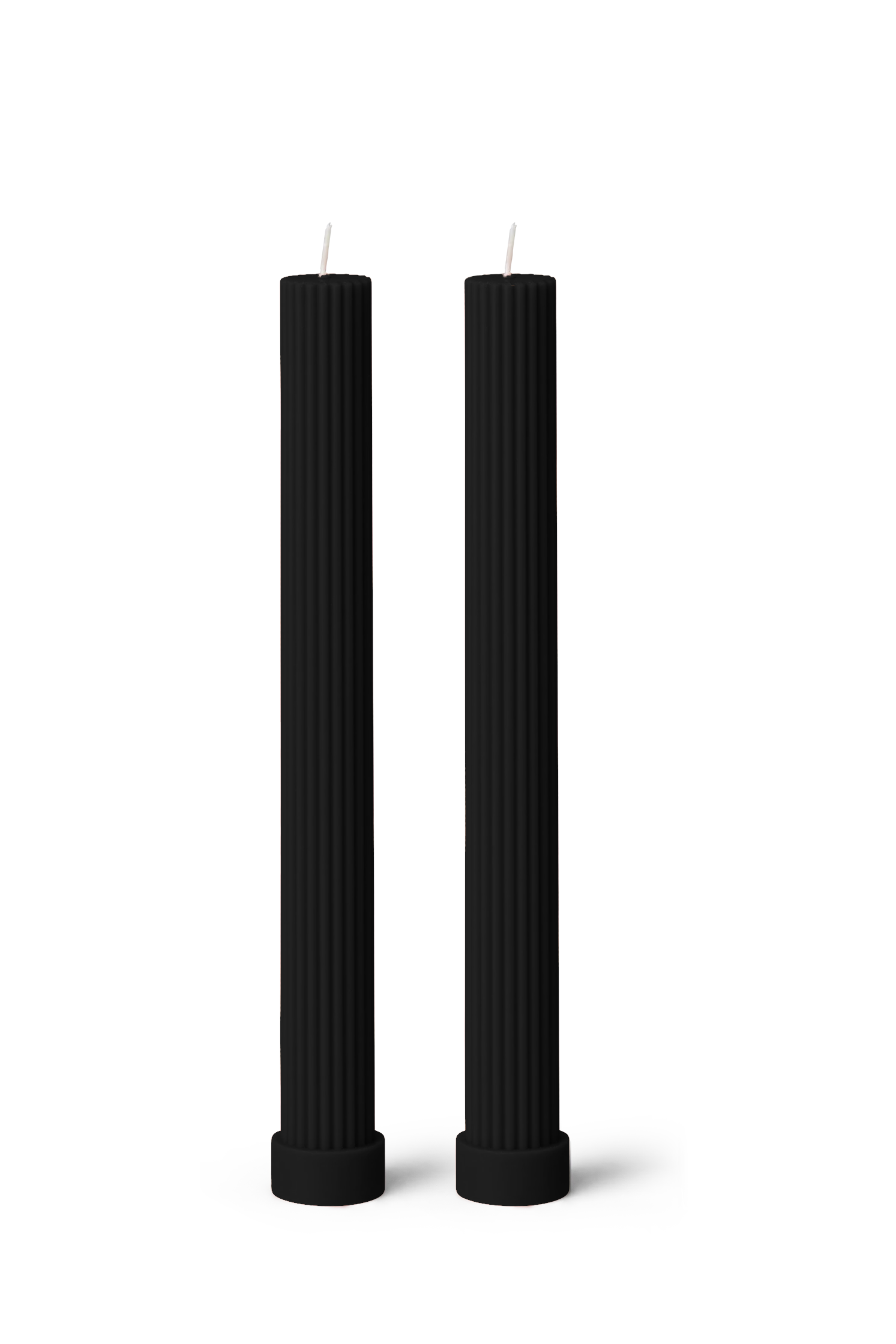 Greek Black Pillar Candle - Set Of 2