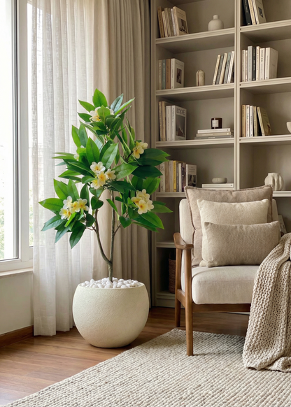 Artificial Frangipani Bloom Plant -  4 Feet
