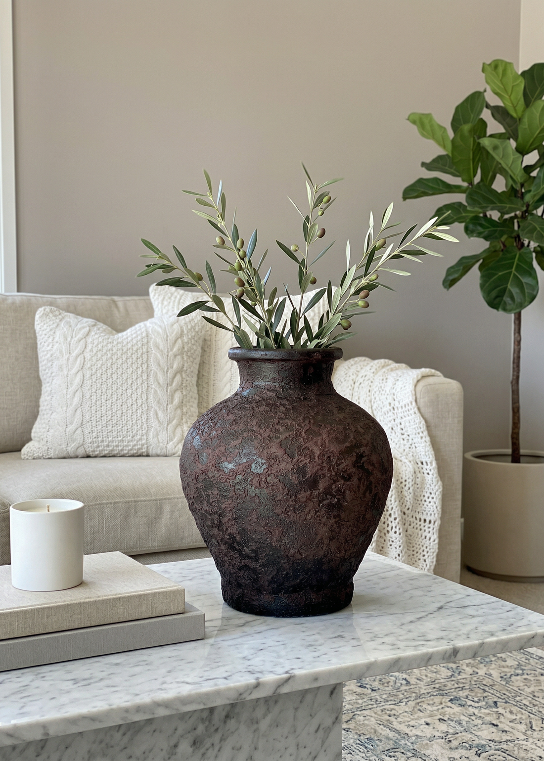 Mudstone Rustic Terracotta Vase -  Large
