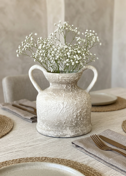 Cera Rustic Terracotta Vase - Medium