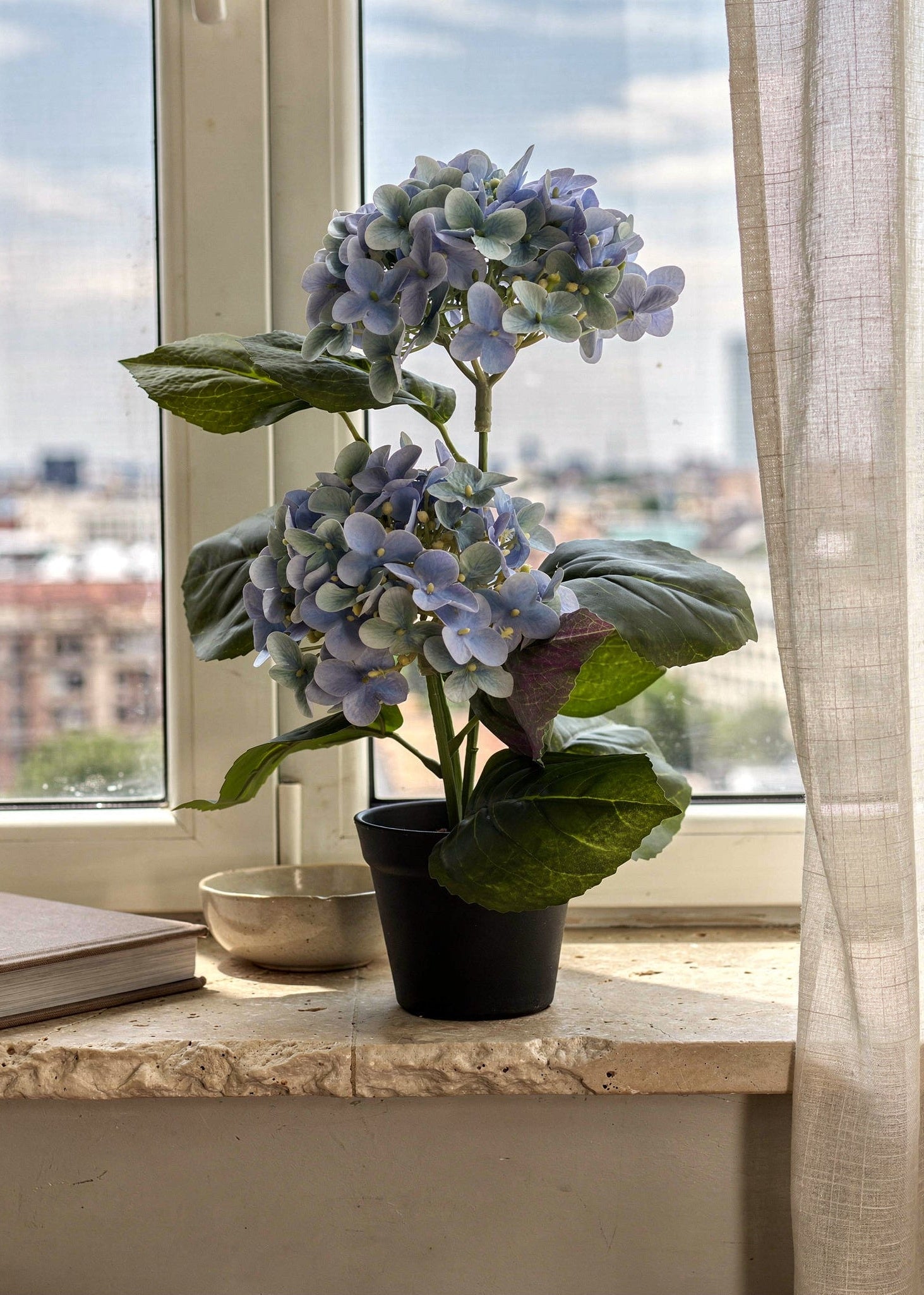 Artificial Botanic Hydrangea Plant - Blue