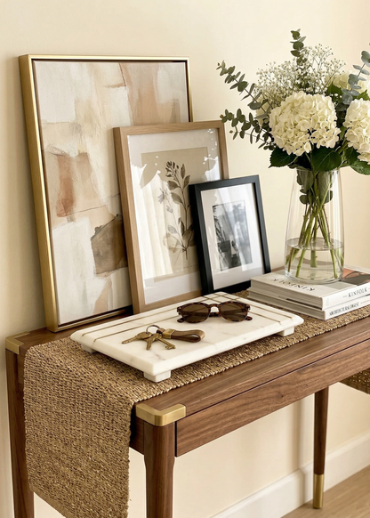 Linea Marble Brass Inlay Tray