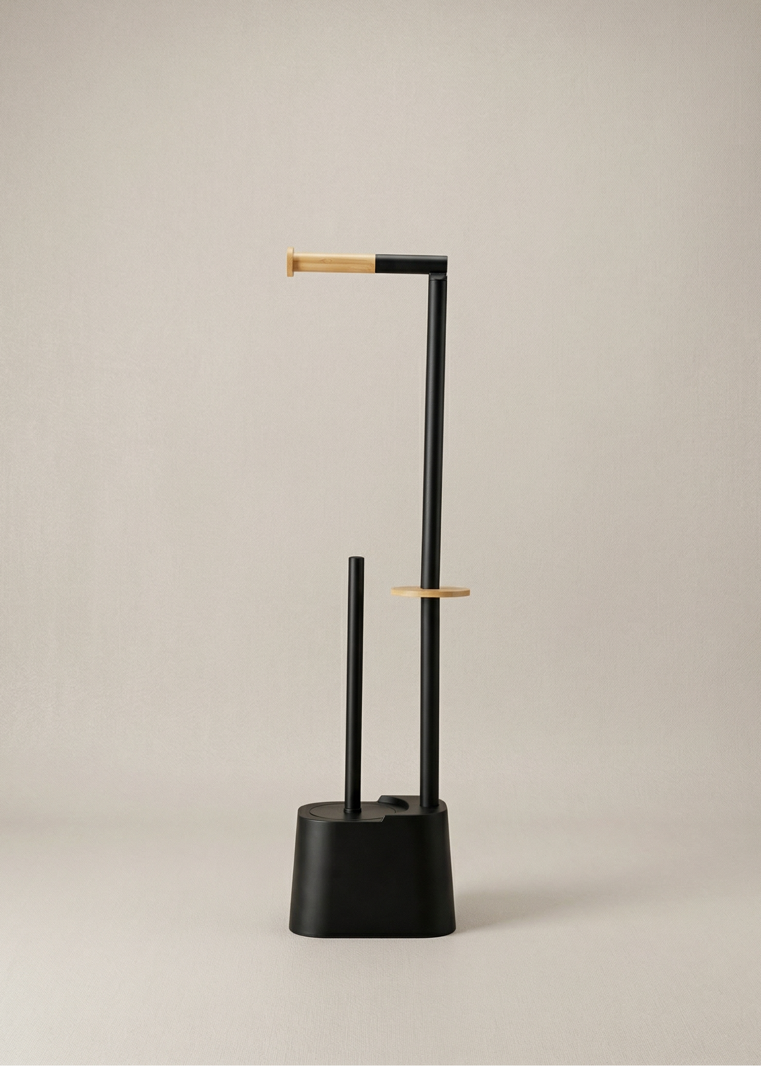 Axis Toilet Paper Holder With Brush - Black