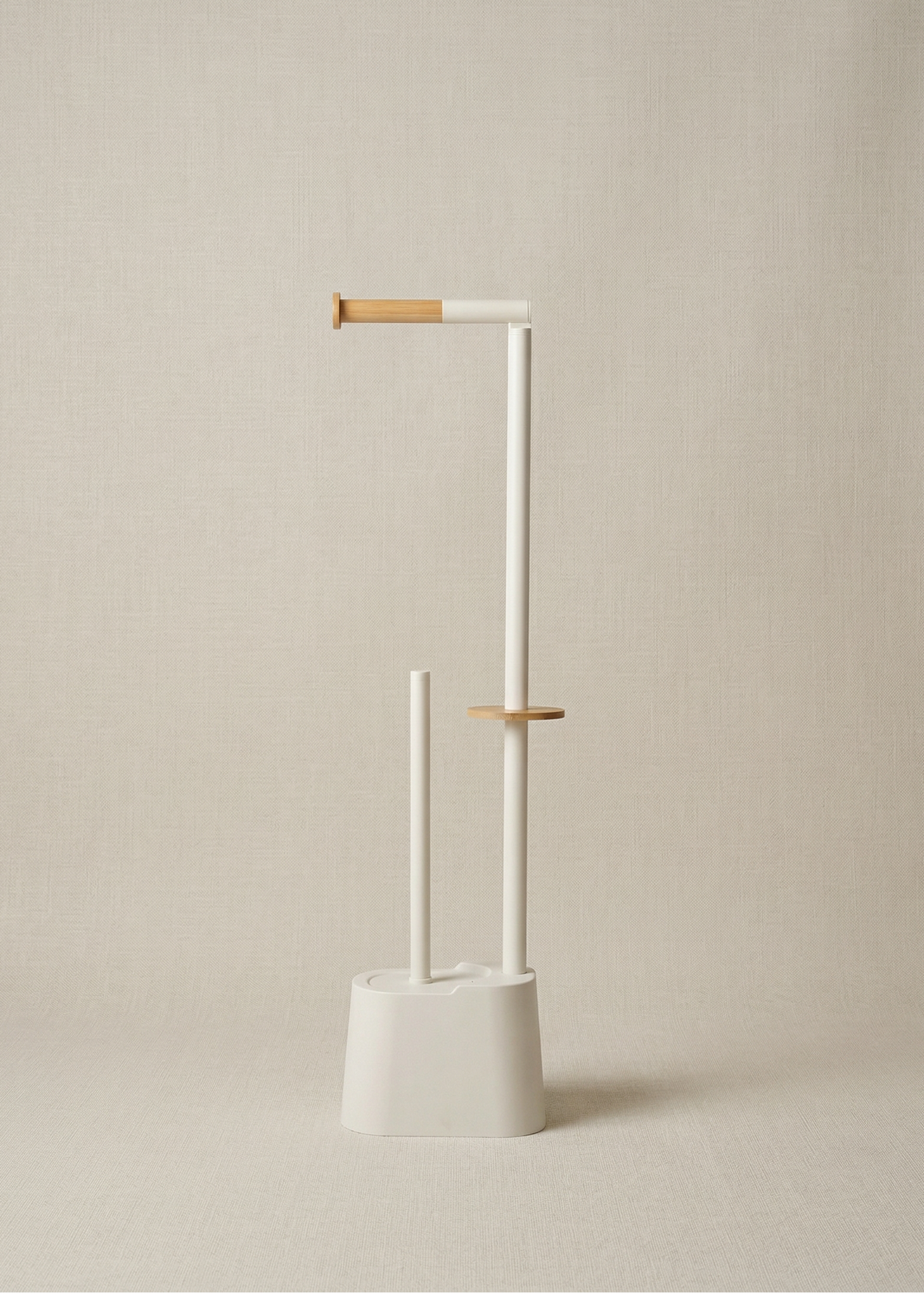 Axis Toilet Paper Holder With Brush - Ivory