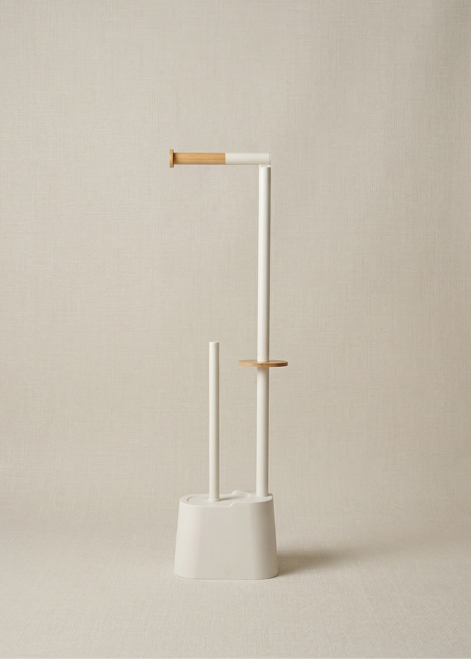 Axis Toilet Paper Holder With Brush - Ivory