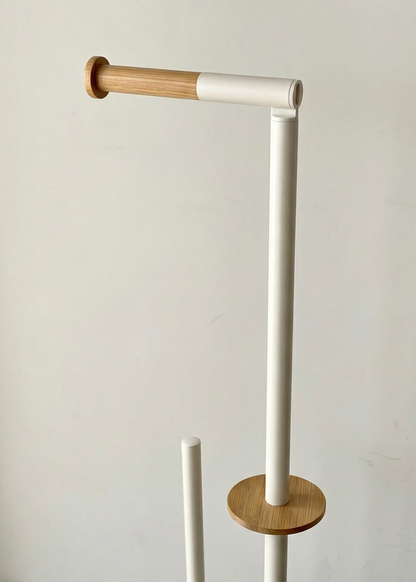 Axis Toilet Paper Holder With Brush - Ivory