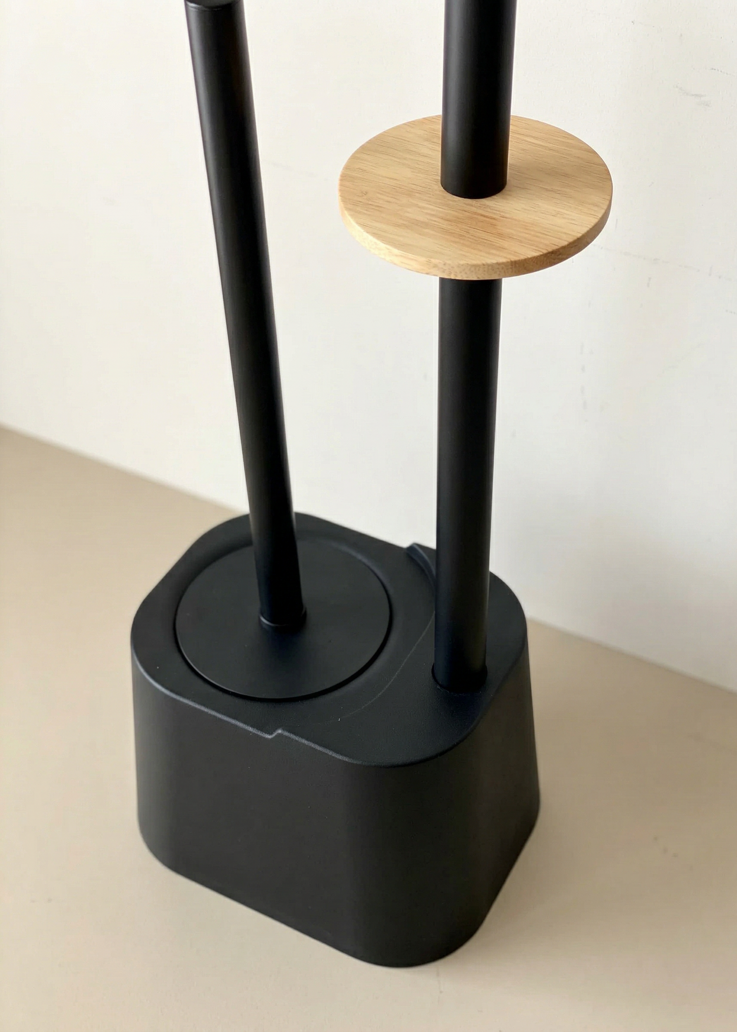 Axis Toilet Paper Holder With Brush - Black