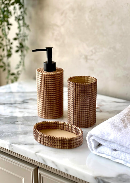 Tan Bathroom Set - (Set of 3)