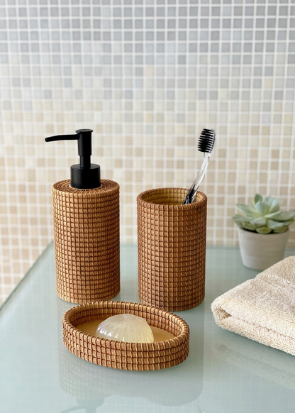 Tan Bathroom Set - (Set of 3)