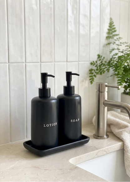 Bare Bathroom Set – Black (Set of 3)