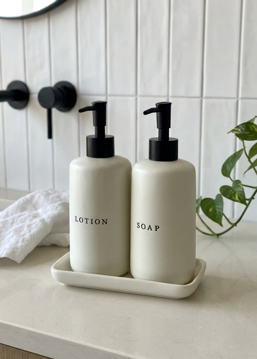 Bare Bathroom Set – White (Set of 3)