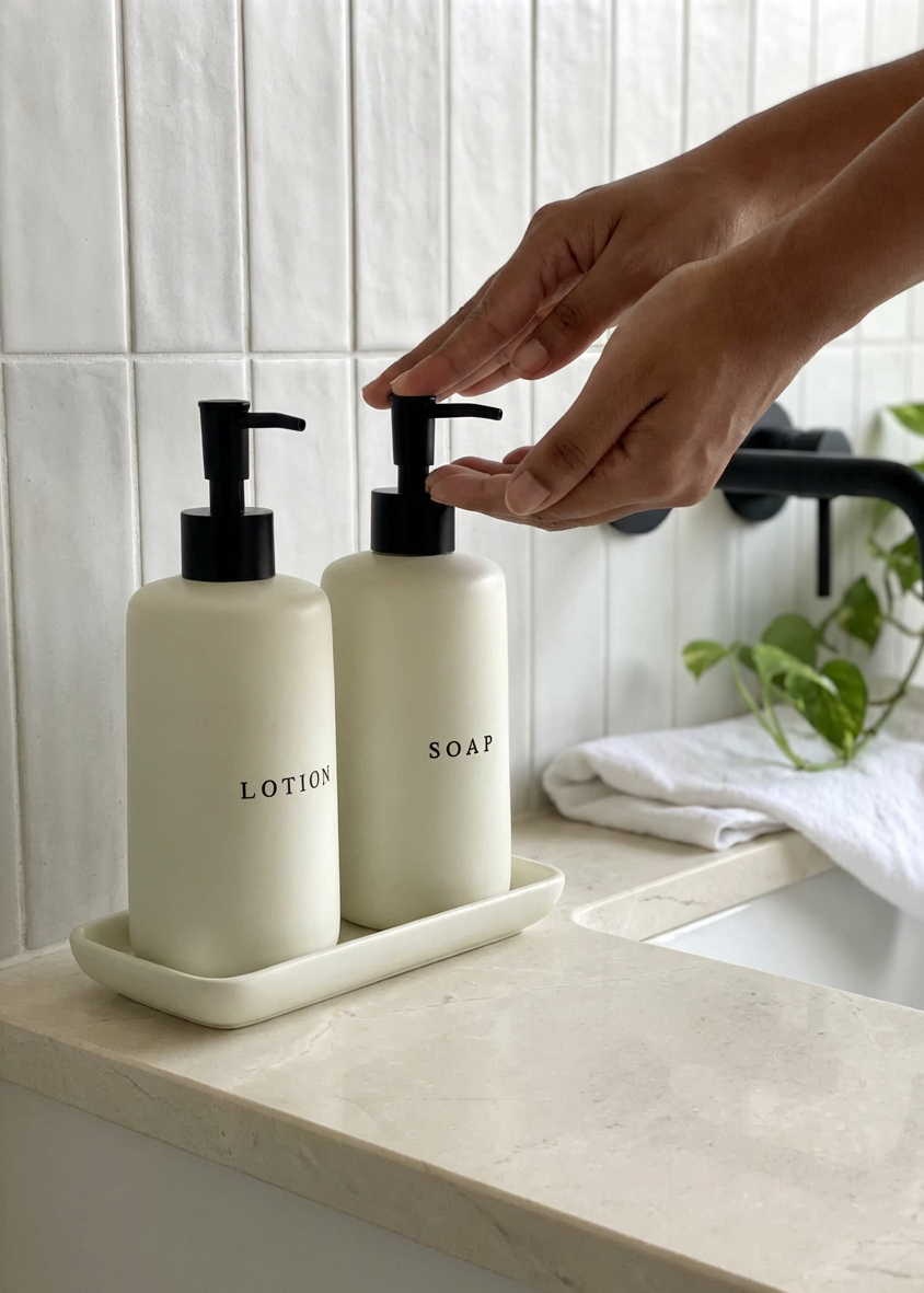 Bare Bathroom Set – White (Set of 3)