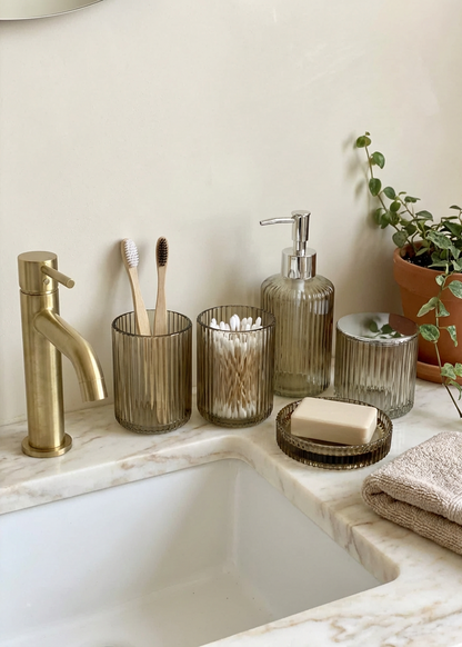 Mist Bathroom Set – Amber (Set of 5)