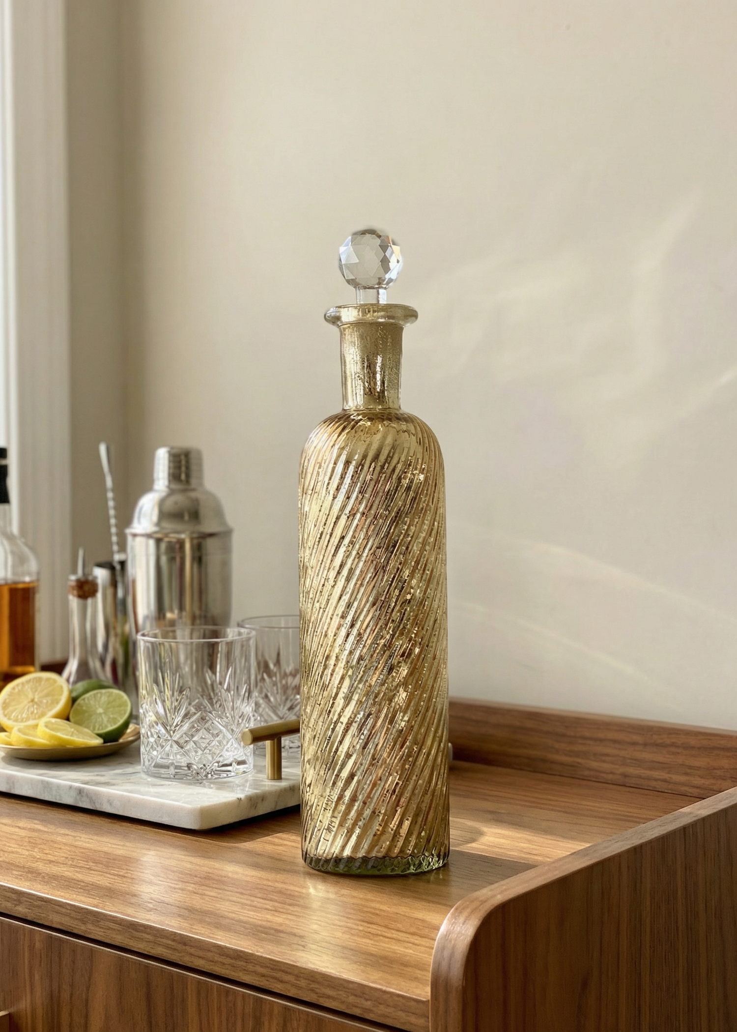 Lumiere Rustic Glass Bottle - Large