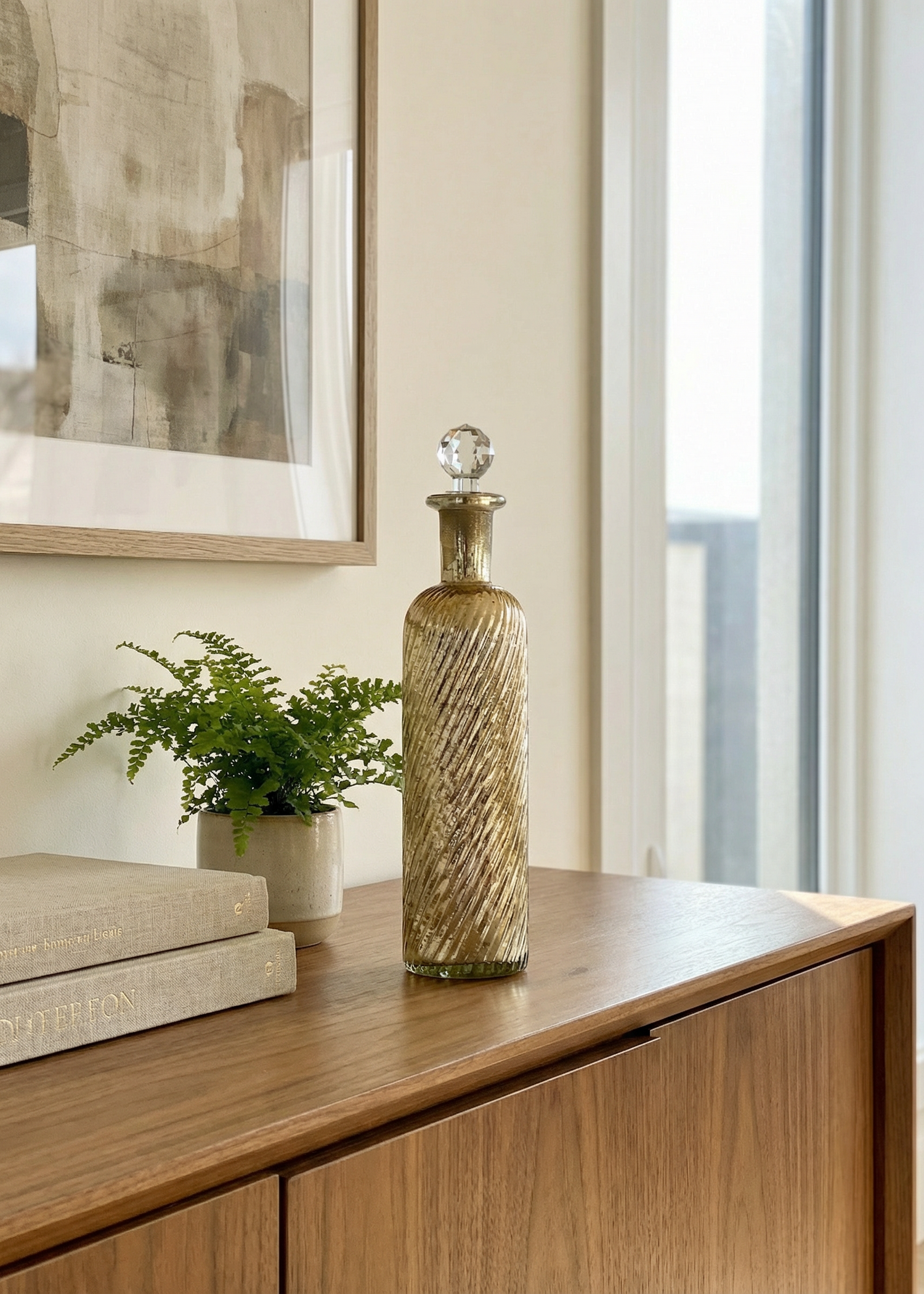 Lumiere Rustic Glass Bottle - Large
