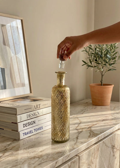 Lumiere Rustic Glass Bottle - Large