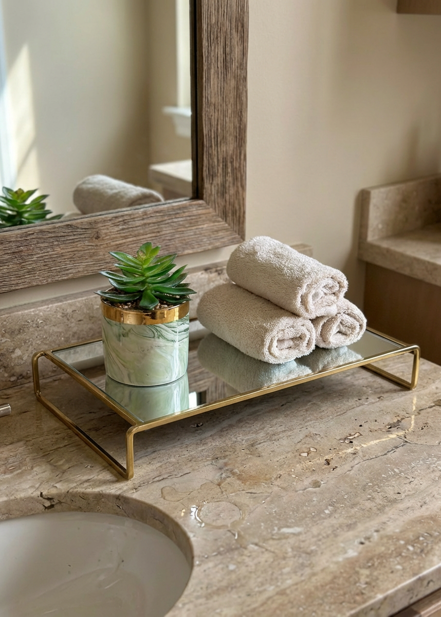 Milan Accessory Tray - Gold