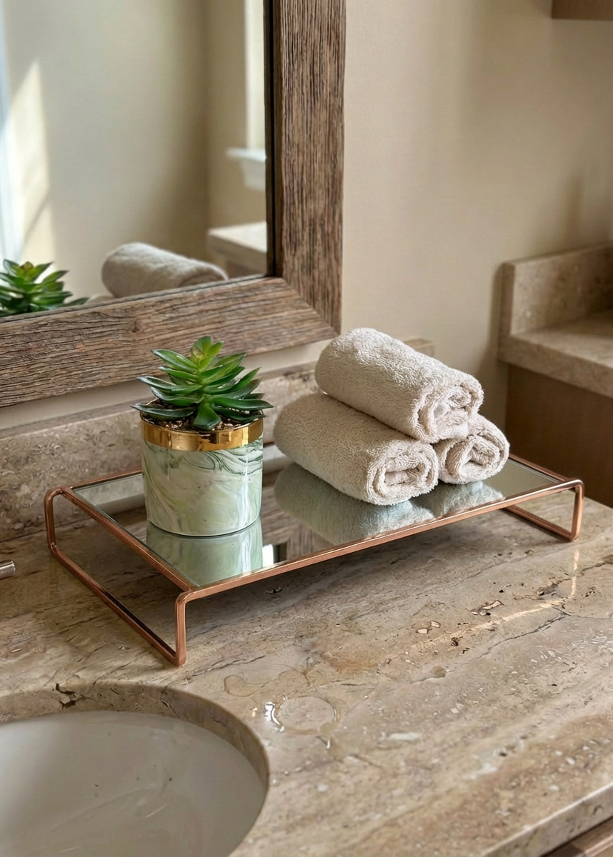 Milan Accessory Tray - Rose Gold