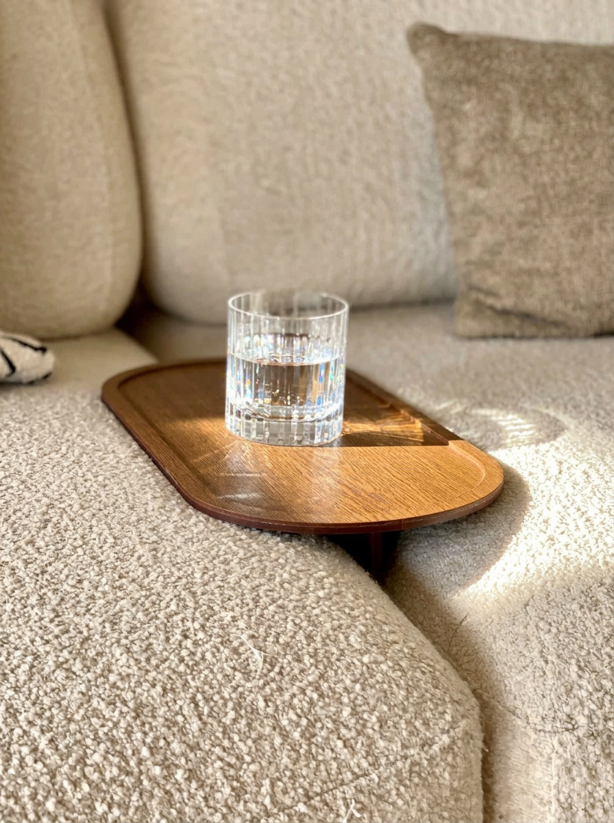 Elm Sofa Tray - Brown
