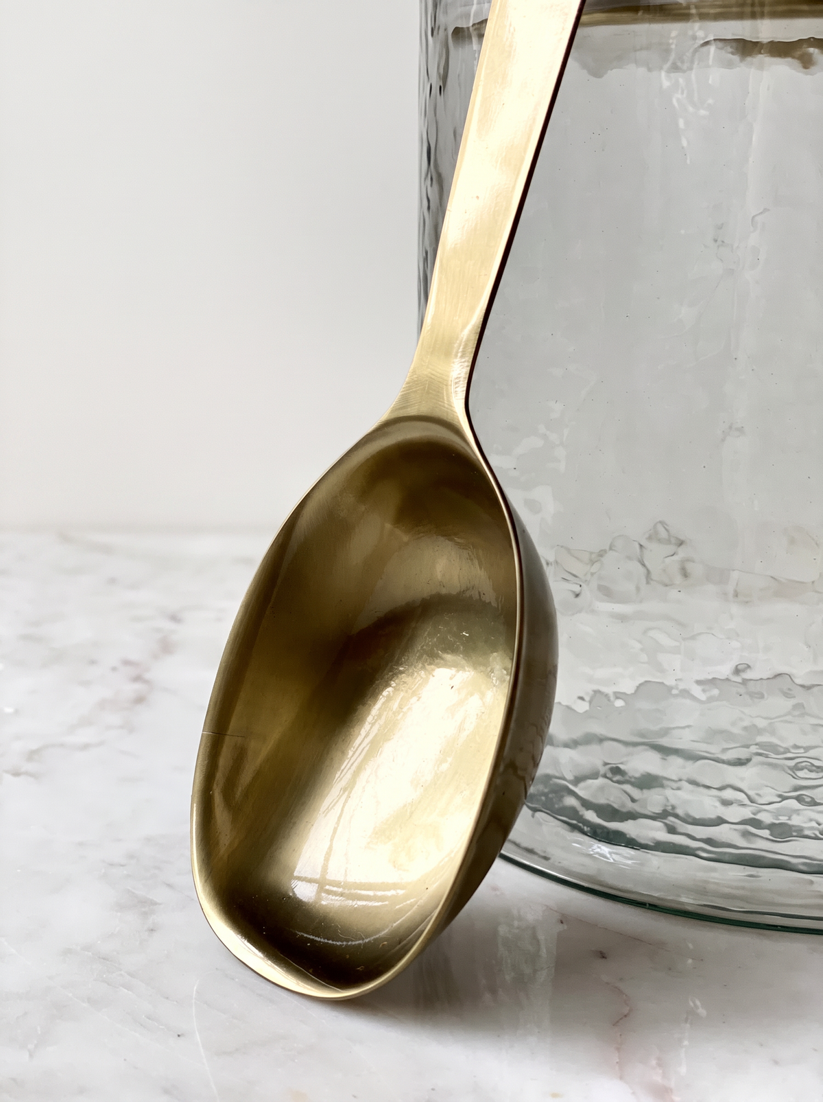 Elan Hammered Glass Ice Bucket with Scoop