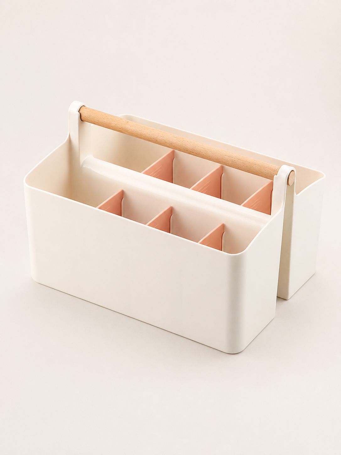 Storage Caddy with Adjustable Dividers - Pink