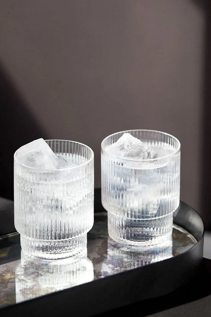 Ribbed Small Drinking Glass - Set Of 6