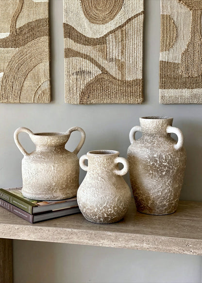Cera Rustic Terracotta Vase - Medium