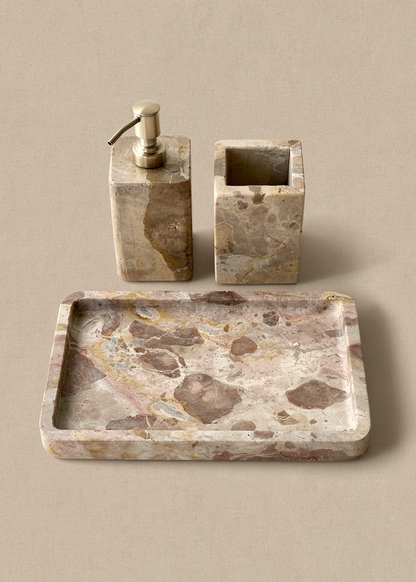Caldera Marble Bath Set - (Set of 3)