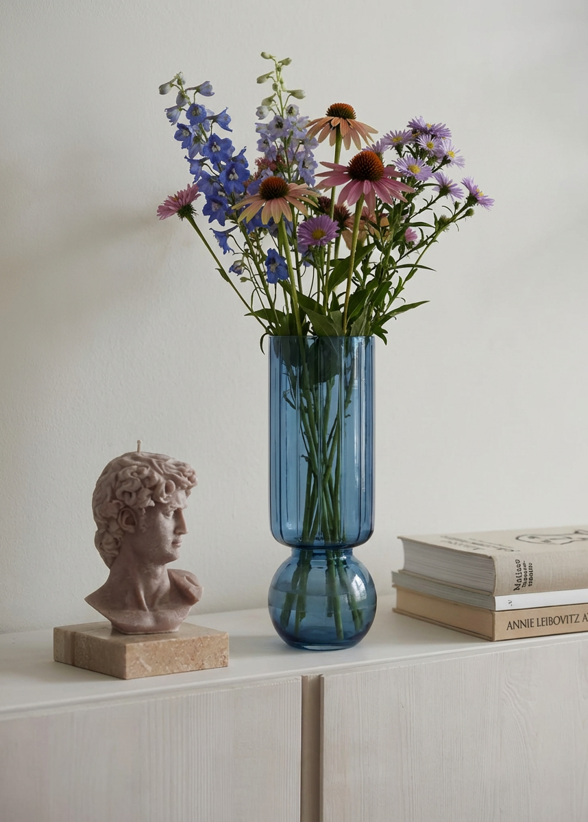 Pedestal Glass Vase – Large