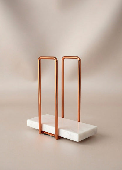 Imperial Napkin Holder - White &amp; Rose Gold