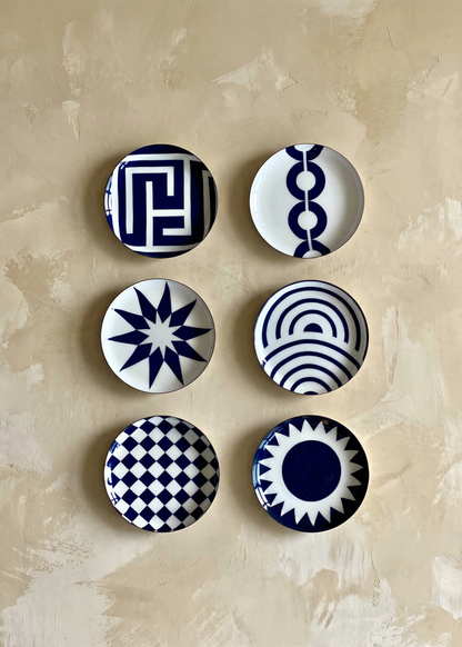 Indigo Wall Plates (Set of 6)