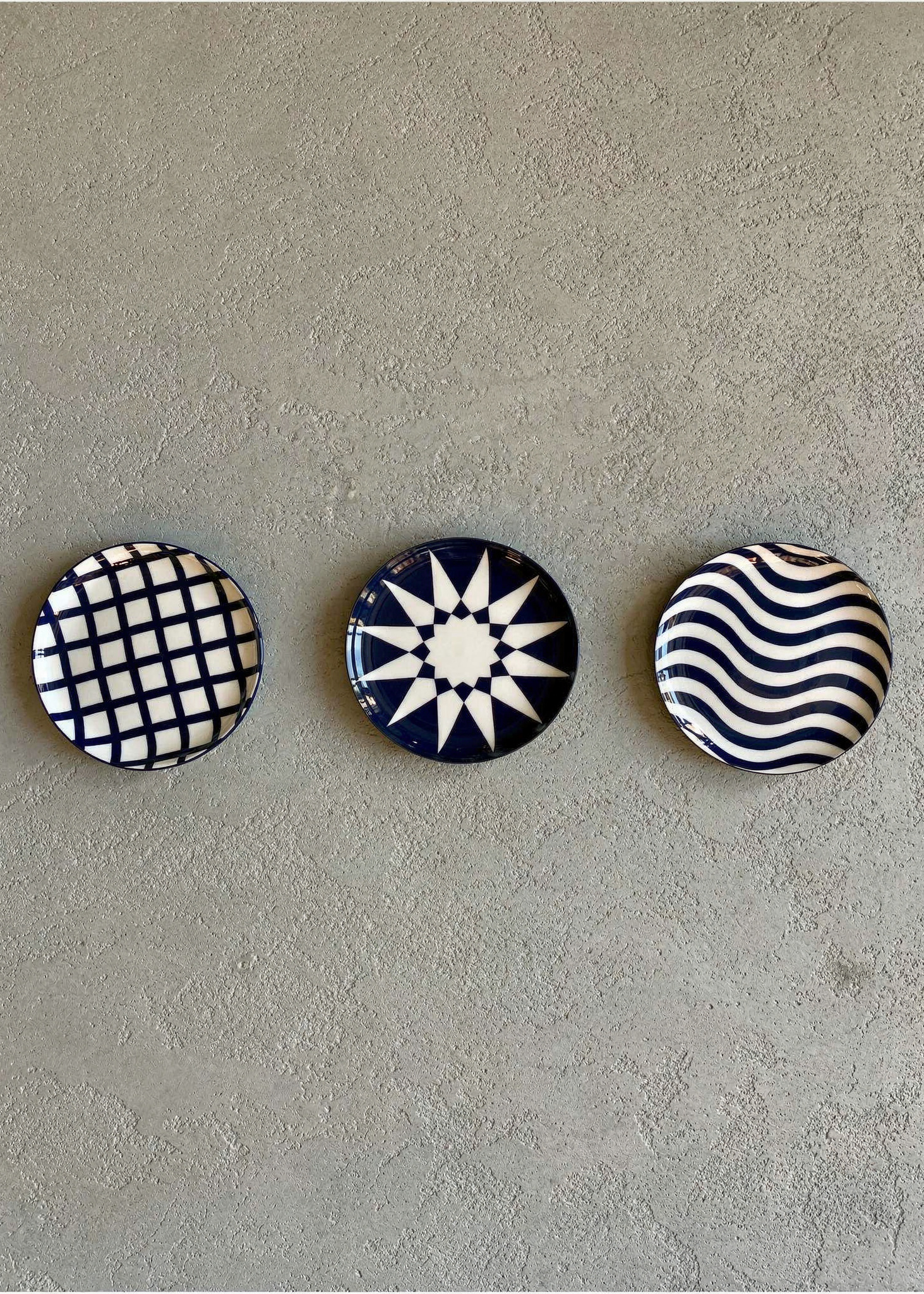 Indigo Wall Plates (Set of 3)