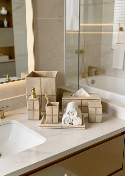 Axia Bathroom Set - Beige (Set of 6)